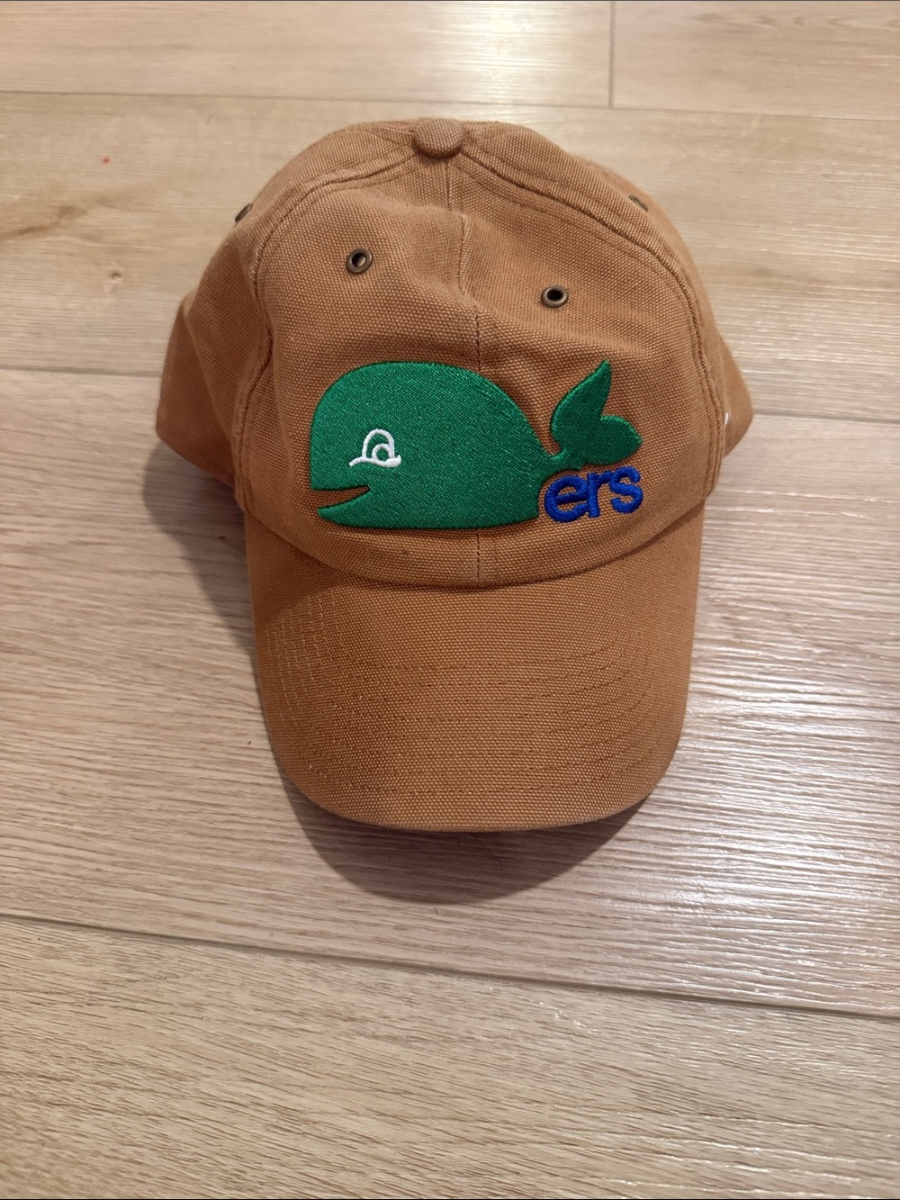 Carhartt Brown Cap with Green Whale Patch